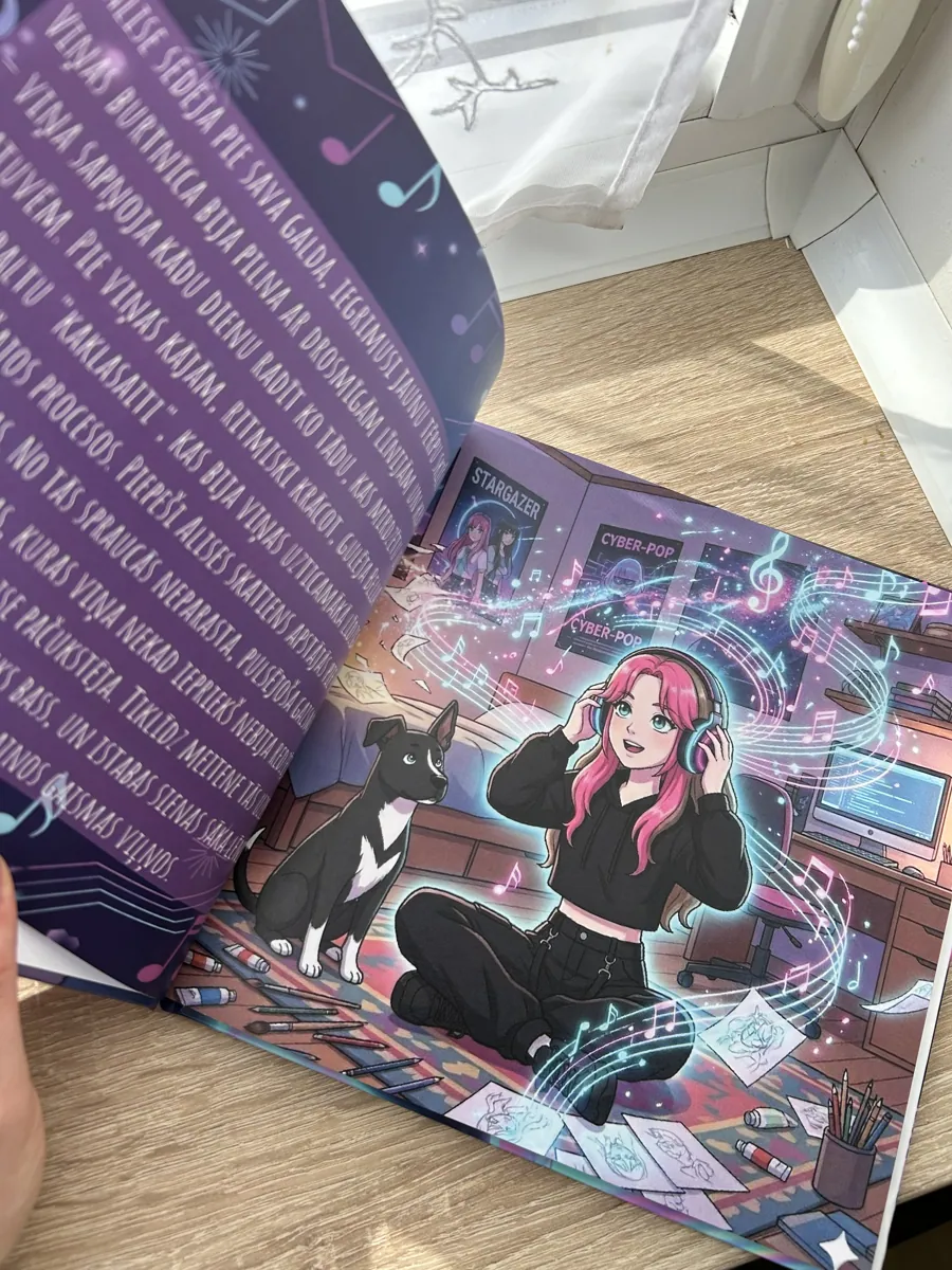 Personalizētas grāmatas ilustrēts atvērums